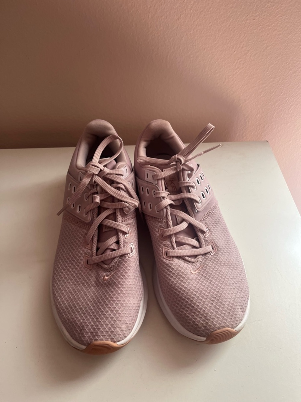 Nike Women's Light Pink Mesh Training Sneakers